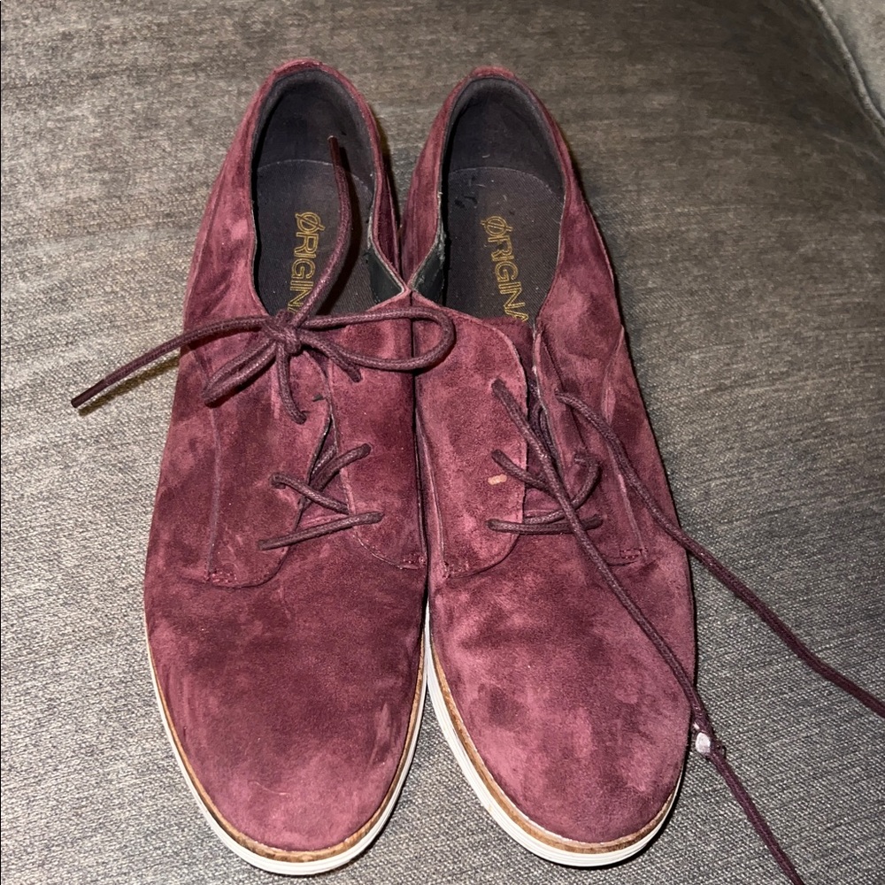 Cole Haan Burgundy Suede Loafers